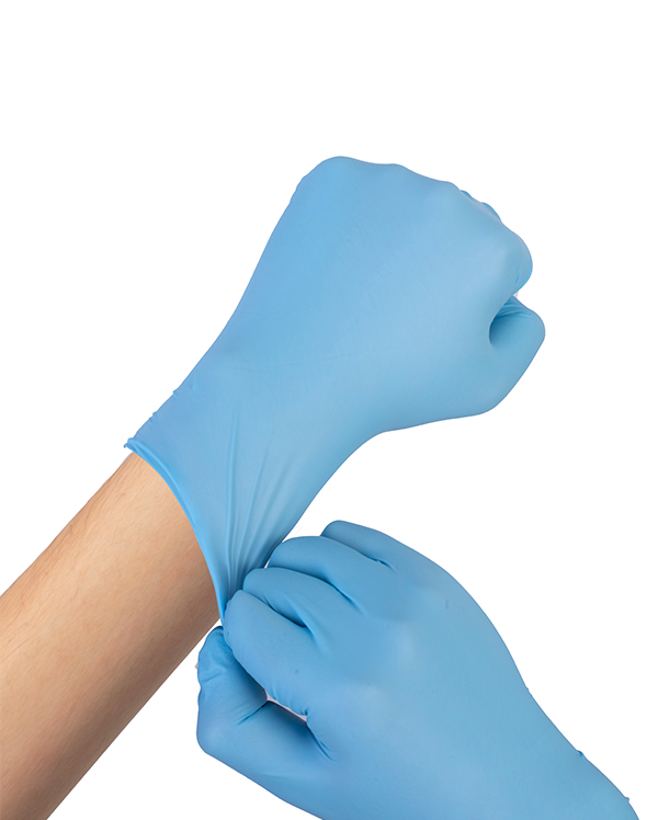 Nitrile protective gloves for laboratory use