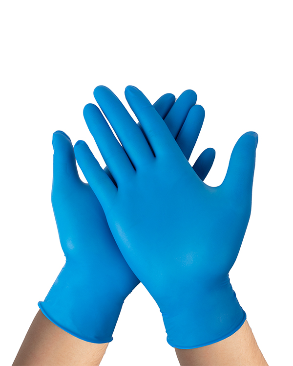 Biodegradable nitrile protective gloves