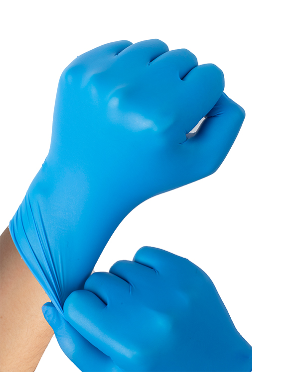 Biodegradable nitrile protective gloves